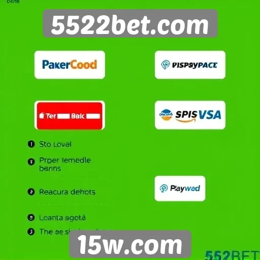 Métodos de pagamento aceitos no 5522bet